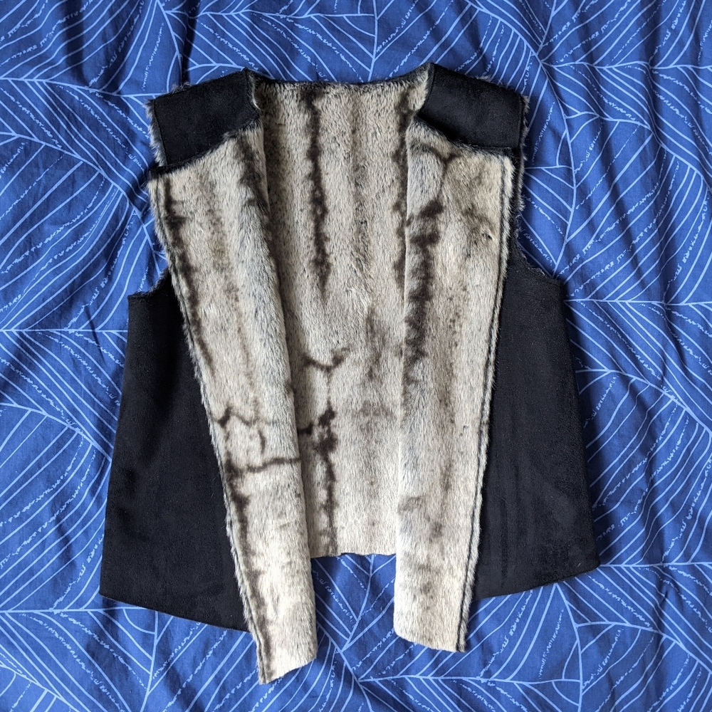 BOHO Reversible Faux Fur Faux Suede Vest